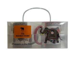 The Bombay Store Mug Set of 2 Multicolor Indian Elephant Birds